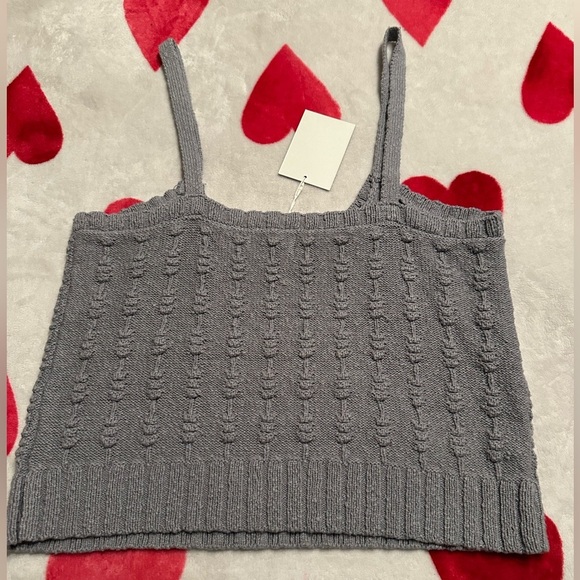 NWT Weekend Los Angeles Women's Knit Top in Dusty Blue - Picture 4 of 10